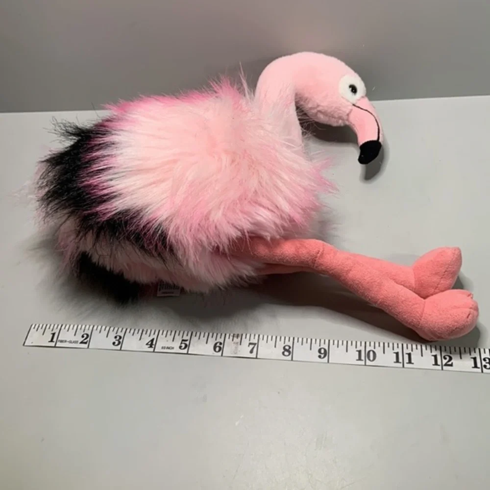 Aurora plush flamingo 🦩 fluffy faux fur body, faux suede beak and legs. - Picture 10 of 10